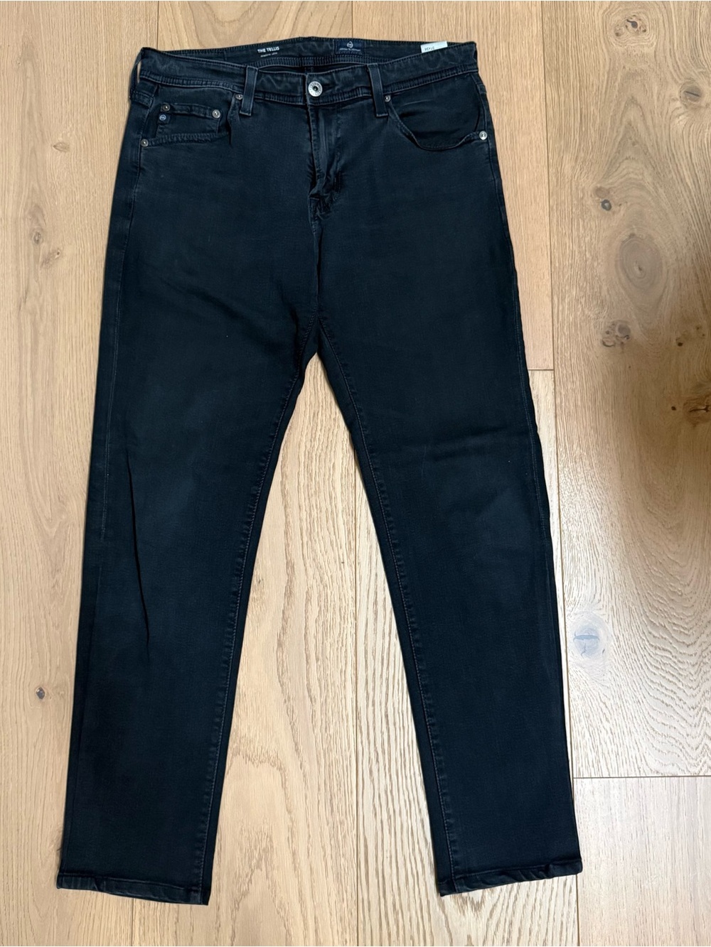 Men’s Ag Adriano Goldschmied Slim Black Jeans the Tellis model